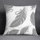 Geometric floral print gray & white pillow case living room decor