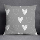 Geometric floral print gray & white pillow case living room decor