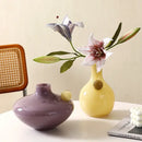 Geometric glass sphere vase trio living room decor