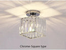 Geometric gold crystal led chandelier living room light
