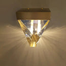 Geometric gold crystal led wall sconce bedroom light