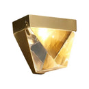 Geometric gold crystal led wall sconce bedroom light