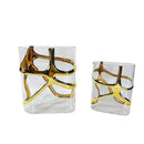 Geometric gold edged glass vase living room abstract decor