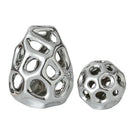 Geometric golden hollow ceramic spheres living room decor