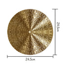 Geometric golden metal wall art set living room round decor