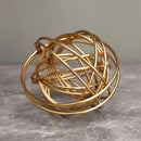 Geometric golden thread metal balls decorative figurines living room