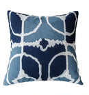 Geometric grey embroidered cotton pillow cover living room decor