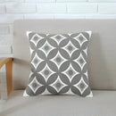 Geometric grey & pink cushion cover living room pillow case