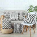 Geometric grey & pink cushion cover living room pillow case