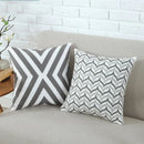 Geometric grey & pink cushion cover living room pillow case