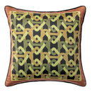 Geometric indigo blue & white embroidered pillow covers living room