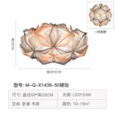 Geometric italian design white glass ceiling light dining room