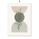 Geometric Leaves Canvas Wall Art
