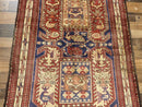 Geometric Meshkin Persian Vintage Runner Rug Handmade Wool Carpet - 4'0"x 10'4"