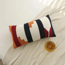 Geometric multi color knitted cushion cover set living room decor