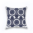 Geometric navy blue & gray cushion cover living room decor