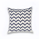 Geometric navy blue & gray cushion cover living room decor