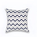 Geometric navy blue & gray cushion cover living room decor