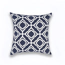 Geometric navy blue & gray cushion cover living room decor