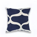 Geometric navy blue & gray cushion cover living room decor