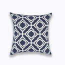 Geometric navy blue & gray cushion cover living room decor