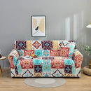 DecorBites™ Colorful Block Sofa Covers: Stretchy Loveseat Sectionals, Couch, Chair Slipcover
