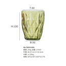 Geometric pink faceted 240ml water glass drinkware dining room tumbler