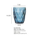 Geometric pink faceted 240ml water glass drinkware dining room tumbler