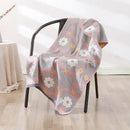 Geometric pink & gray cotton bath towel bathroom quick dry accessory