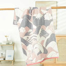 Geometric pink & gray cotton bath towel bathroom quick dry accessory