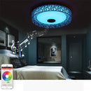 Geometric red lattice bluetooth speaker ceiling light bedroom lamp