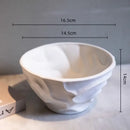 Geometric spiral white ceramic vase fruit platter living room decor