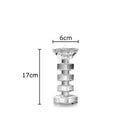 Geometric stacked cube crystal candle holder dining room decor