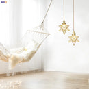 Geometric star glass copper led pendant light for kitchen