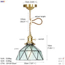 Geometric star glass copper led pendant light for kitchen