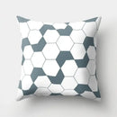 Geometric star print black & white pillow cover living room decor