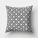 Geometric star print black & white pillow cover living room decor