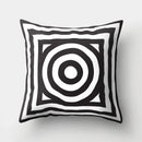 Geometric star print black & white pillow cover living room decor