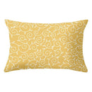 Geometric striped curved rectangle pillows yellow & teal living room