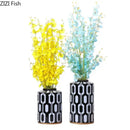 Geometric stripes black & white ceramic storage jar living room decor