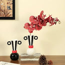 Geometric stripes black & white ceramic vase living room decor
