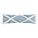 Geometric tassel tufted light blue & white star pillow covers living room