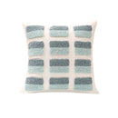 Geometric tufted diamond teal & white pillow cover living room decor