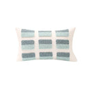 Geometric tufted diamond teal & white pillow cover living room decor