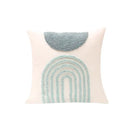 Geometric tufted diamond teal & white pillow cover living room decor