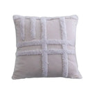 Geometric tufted navy & white cushion cover living room tassel decor