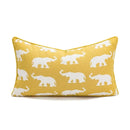 Geometric tufted plush cushion cover mustard & white living room decor