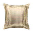 Geometric tufted plush cushion cover mustard & white living room decor