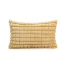 Geometric tufted plush cushion cover mustard & white living room decor