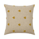 Geometric tufted plush cushion cover mustard & white living room decor